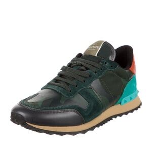 Valentino Camouflage color block Rockstud Sneakers sz 42